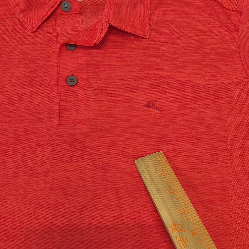 Tommy Bahama IslandZone Polo Shirt Mens XL Red Heather Golf Performance - Picture 7 of 8